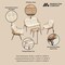 Manhattan Comfort Pine 4-Piece Patio Conversation Set in Cream OD-CV022-CR - alternate 8